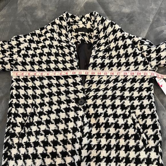 NEW Blank NYC Black White Checkered Your Own Beat Jacket Coat Size X-Small - Picture 13 of 14